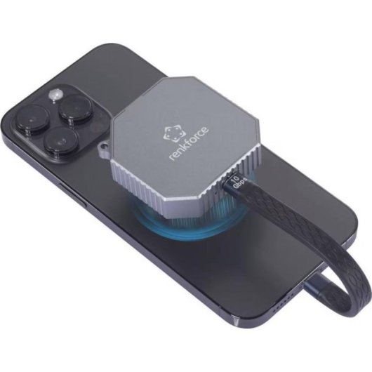 Boîtier PC Renkforce RF-M2E-200 M.2 Aluminium Gris magnétique