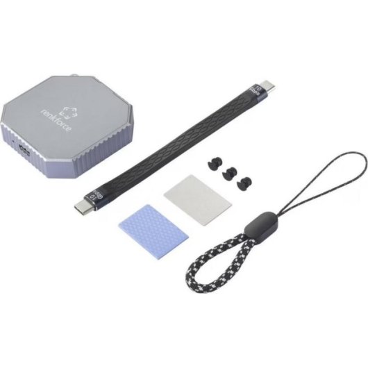 Boîtier PC Renkforce RF-M2E-200 M.2 Aluminium Gris magnétique