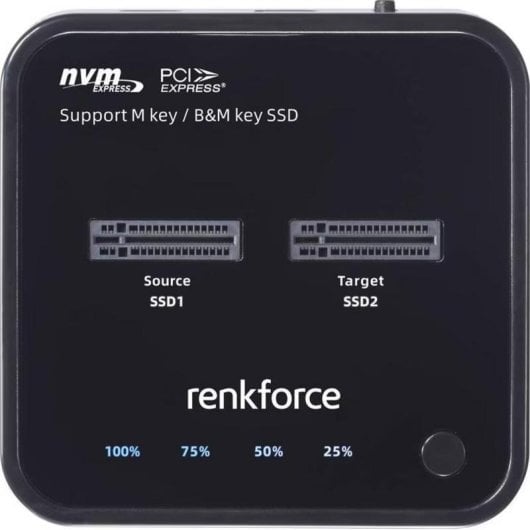 PC-Gehäuse Renkforce RF-TPCD-300 M.2 Aluminium Schwarz USB-C 4