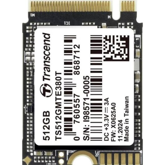 Festplatte Transcend TS1TMTE380T 1TB M.2 SSD PCIe NVMe 3300MB/s