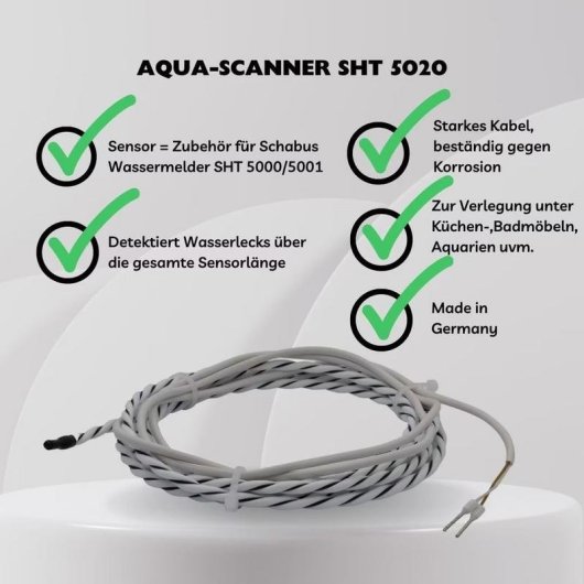 Détecteur de fuite d’eau Schabus Acquatico 3 m robuste et fiable