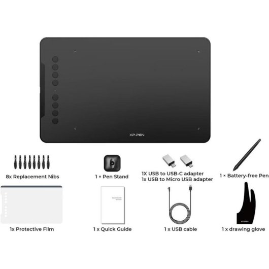 Tablette graphique XP-Pen Deco 01 V2 USB 8192 niveaux de pression