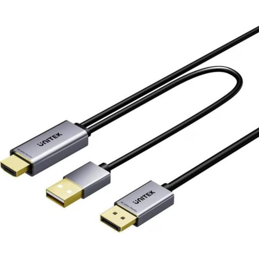 Cabo adaptador Unitek DisplayPort HDMI 1,8 m 4K 60 Hz