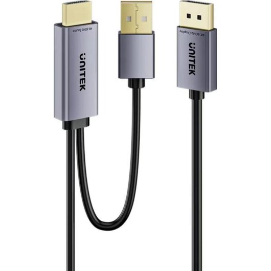 Cabo adaptador Unitek DisplayPort HDMI 1,8 m 4K 60 Hz