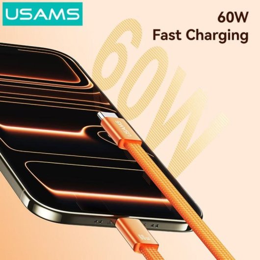 USB-C Kabel Usams SJ783USB01 1,2 m 60 W blau Schnellladung