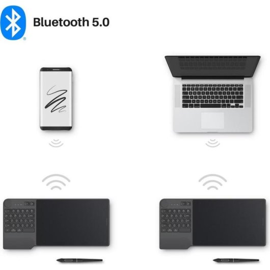 Tablette graphique Huion Inspiroy Keydial KD200 Bluetooth 8192 niveaux de pression