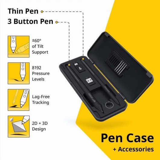 Tableta gráfica Xencelabs Pen Tablet Small sem fios preta