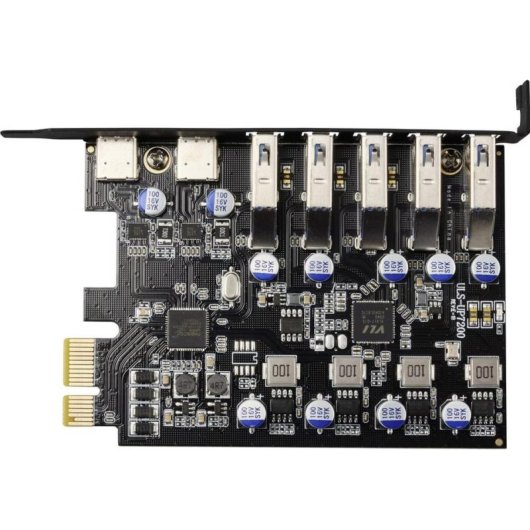 Tarjeta controladora USB Renkforce 7 puertos 5 USB-A 2 USB-C PCIe x1