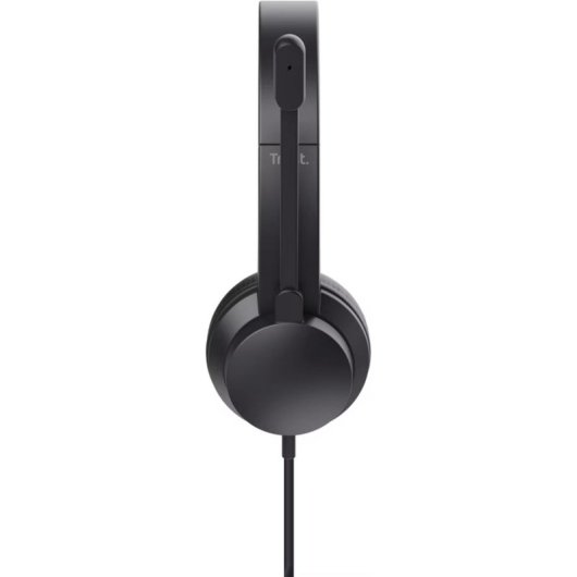 Casque Trust Roha II USB-A avec micro, filaire, usage bureau, noir