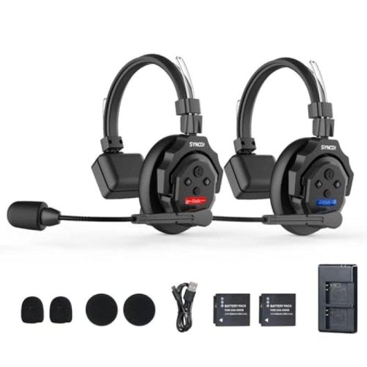 Casque Synco Xtalk X2 sans fil 2,4 GHz, duplex complet, 24h autonomie, noir