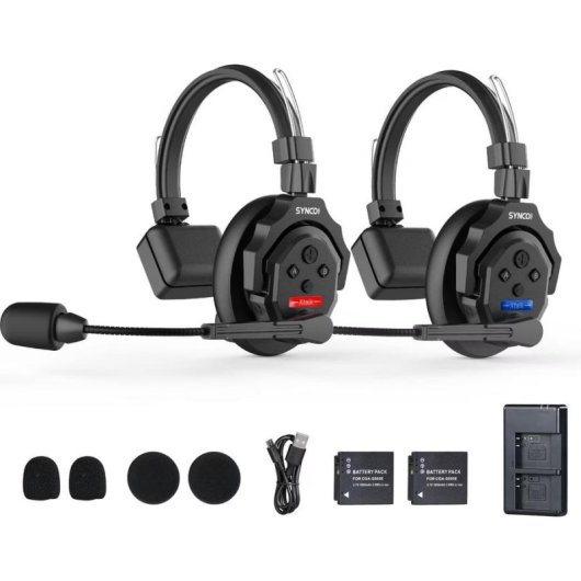 Casque Synco Xtalk X2 sans fil 2,4 GHz, duplex complet, 24h autonomie, noir