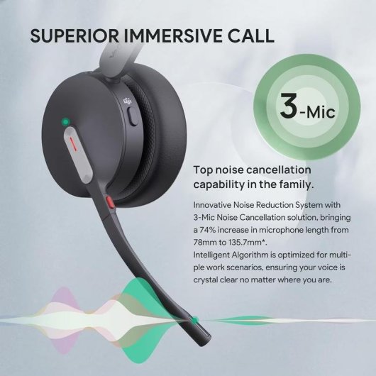 Casque Yealink BH70 sans fil Bluetooth USB-C pour bureau, micro noir
