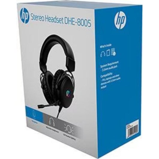 Casque HP DHE-8005N filaire USB et jack 3,5 mm gaming noir