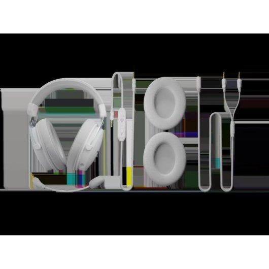 Auriculares Genesis TORON 531 con cable USB para PC Gaming, micrófono y almohadillas blancas