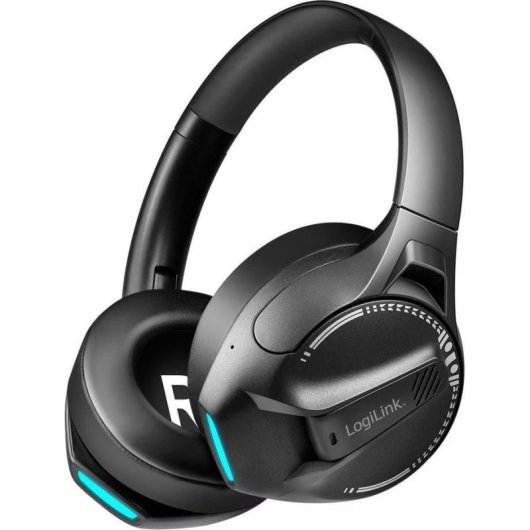 Casque LogiLink BT0070 sans fil Bluetooth gaming avec micro et 50 h autonomie noir