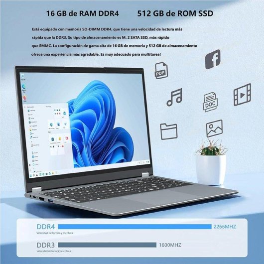 Portatile FUNYET 2-in-1 15.6" Touch AMD Ryzen 3 3200U 16GB 512GB SSD Radeon Vega 3 Windows 11 Pro
