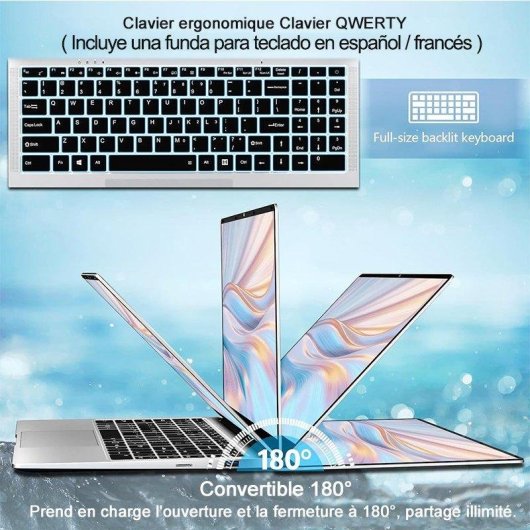 Portátil Funyet Ecobook 15.6" Intel Celeron N4000 8GB 256GB SSD Windows 11 Pro