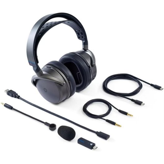 Casque Audeze Maxwell 2 sans fil Bluetooth WiFi Gaming avec réduction de bruit gris noir