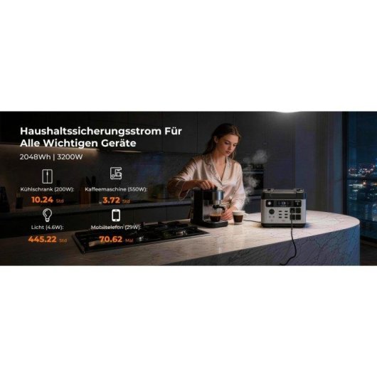 Energie-Station Oukitel P2001e Plus 2048Wh 13 Anschlüsse LiFePO4 Batterie Schnellladung