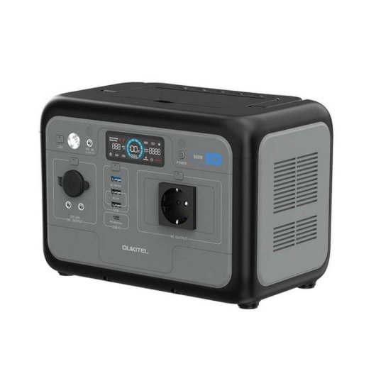 Estação de energia Oukitel P800 512Wh 2 portas AC 3 portas USB Bateria LiFePO4 Carga rápida