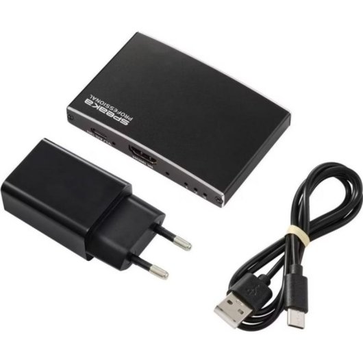 HDMI Splitter SpeaKa Professional SP-13803912 1 Eingang 3 Ausgänge USB-C Aluminium
