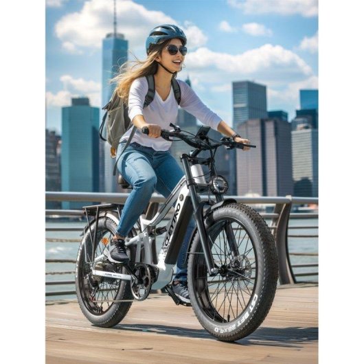Vélo électrique Generica ES7-W 750W 48V 18Ah 26" Blanc