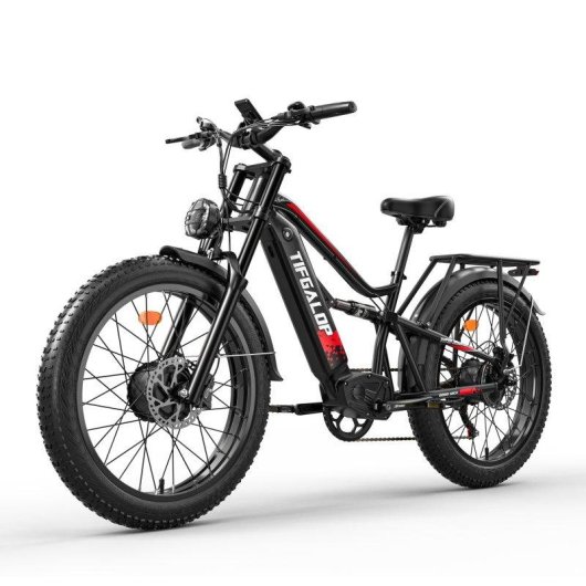 Vélo électrique Générique ES7PRO-B Double Moteur 52V 1500W 26" Noir