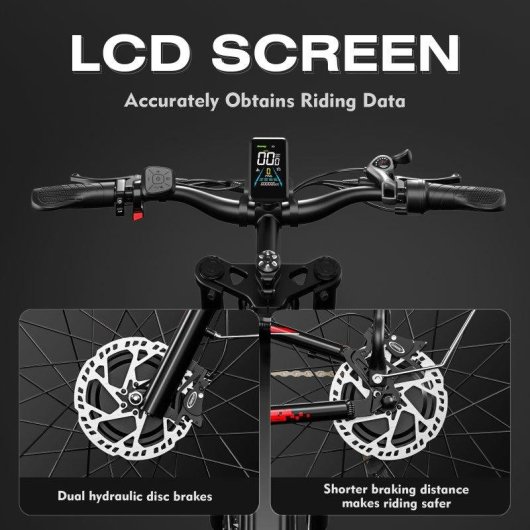 Vélo électrique Générique ES7PRO-B Double Moteur 52V 1500W 26" Noir