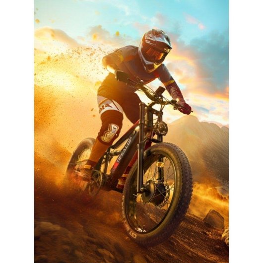 Vélo électrique Générique ES7PRO-B Double Moteur 52V 1500W 26" Noir