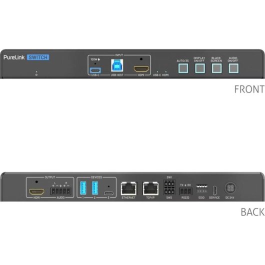 Switch KVM Purelink PT-PSW-21HC-KVM 4K 60Hz HDR 3 ingressi 5 uscite
