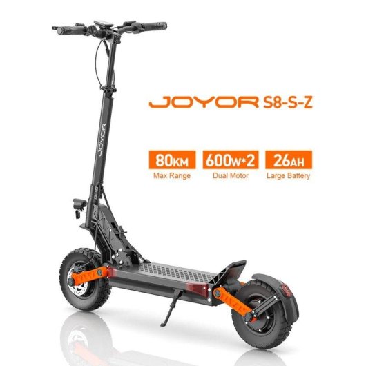 Elektroroller Joyor S8-S-Z 600W Reichweite 80km 10" Geländereifen Hydraulische Bremsen