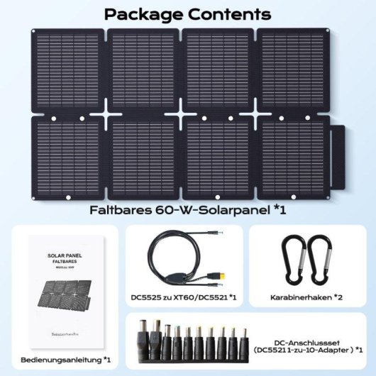 Painel Solar Lionshee Ls-sp60f 60W USB Tipo-C Dobrável IP67