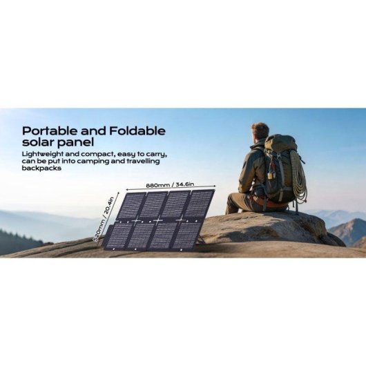 Painel Solar Lionshee Ls-sp60f 60W USB Tipo-C Dobrável IP67