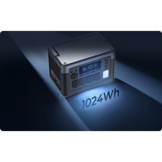 Estação de energia Oukitel P1000 Plus 1024Wh 11 portas Bateria LiFePO4 Carga rápida