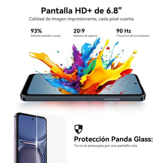 HOTWAV Note 13 Max 4G 6GB 6.8" 256GB Preto Câmara 48MP