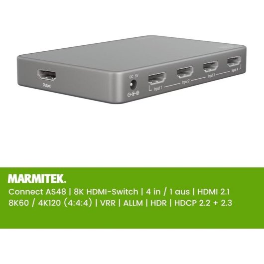 Commutateur HDMI Marmitek AS48 4 entrées 4K120Hz 8K60Hz