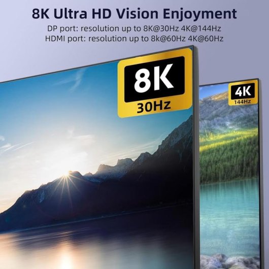 Commutateur KVM Kceve 3 PCs/3 Moniteurs HDMI 2.1 et DisplayPort