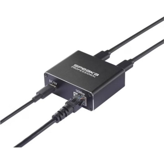Switch SpeaKa Professional SP-GNS-240 1 RJ45 Eingang 2 USB-C Ausgänge