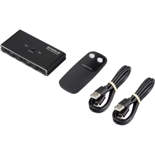 Commutatore KVM SpeaKa Professional 2 porte HDMI 4K@60Hz