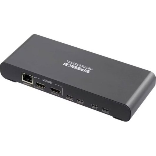 Comutador KVM SpeaKa Professional SP-KVM-2P4K 2 portas USB-C HDMI