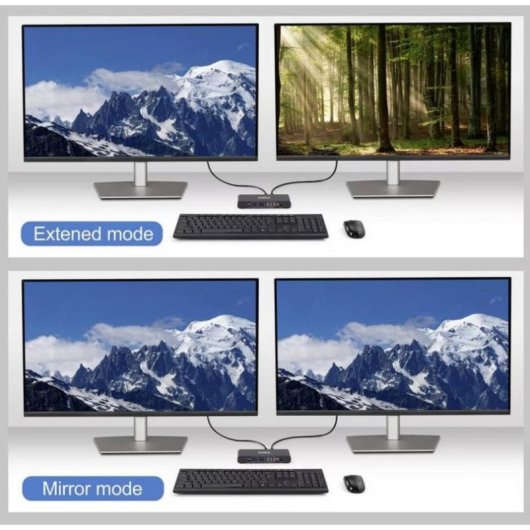 Comutador KVM SpeaKa Professional SP-KVM-2P4K 2 portas USB-C HDMI