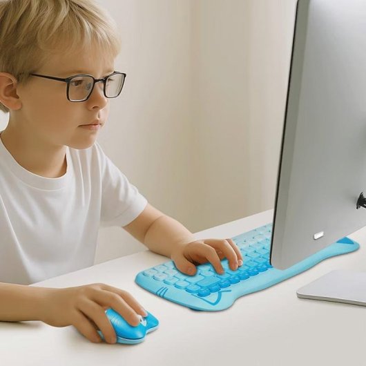 Tastatur LogiLink kabellos mit optischer Maus 85 Tasten Multimedia Deutschland