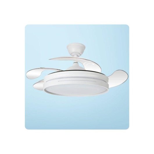 Ventilador de Techo con Luz Bilake ONE 45W 108cm 6 Velocidades Motor DC Aspas Retráctiles Mando