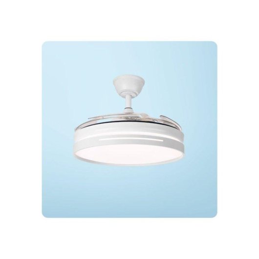 Ventilador de Techo con Luz Bilake ONE 45W 108cm 6 Velocidades Motor DC Aspas Retráctiles Mando