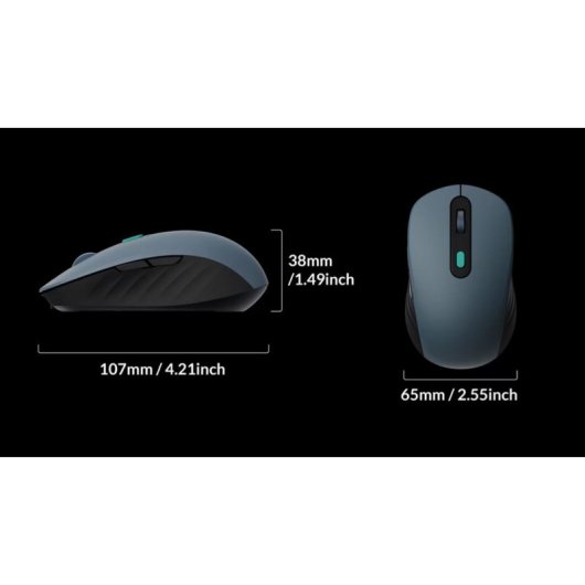 Ratón Keychron BM25 inalámbrico Bluetooth 5.2 2400 DPI gris Space Gray
