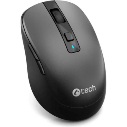 Ratón C-Tech WLM-19 Bluetooth RF Wireless 1600 DPI Preto 6 Botões