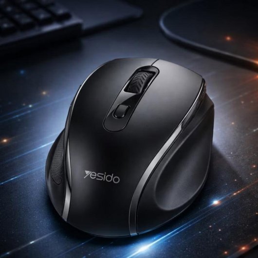 Ratón Yesido KB45 inalámbrico 2400 DPI negro con DPI ajustable