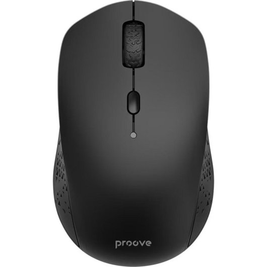 Ratón Proove sem fios 1600 DPI preto com DPI ajustável e scroll