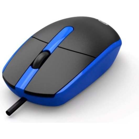 Maus C-Tech WM-10B USB 1200 DPI Blau Schwarz mit Scrollrad