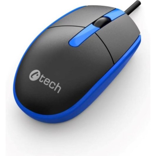 Maus C-Tech WM-10B USB 1200 DPI Blau Schwarz mit Scrollrad
